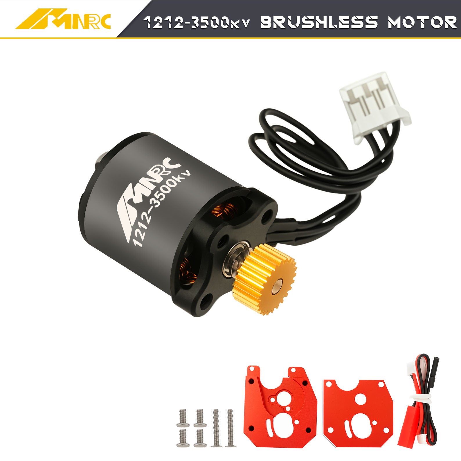NMNRC 1212 3500kv Brushless Motor & 25A Brushless ESC & Transmission Case Kit for 1/24 Axial SCX24 AX24 Upgrades Part